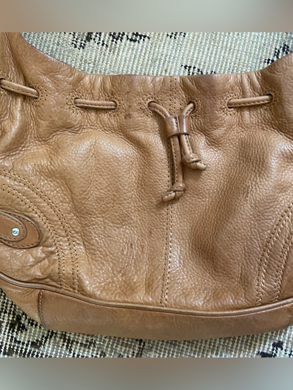 Vtg Sigrid Olsen Leather Hobo Shoulder Bag Brown Slouchy Purse Classic Boho - Picture 7 of 15